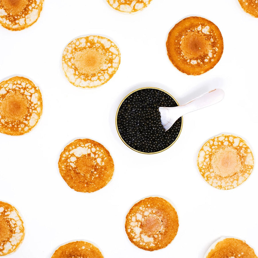 belinis and caviar